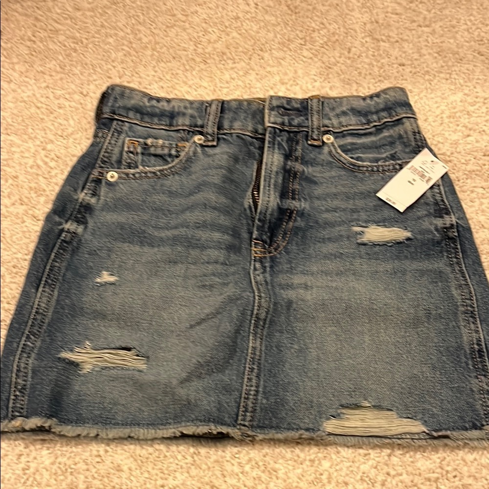 GAP Kids Denim Distressed Skirt, size 10 Slim